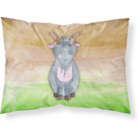 "Caroline's Treasures Goat Watercolor Pillowcase, Standard, Multicolor"