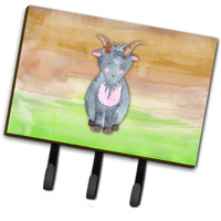 "Caroline's Treasures Goat Watercolor Wall Hook, Triple, Multicolor"