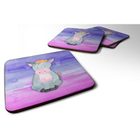 "Caroline's Treasures Donkey Watercolor Decorative coasters, 3.5, Multicolor"