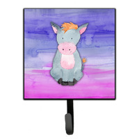 "Caroline's Treasures Donkey Watercolor Wall Hook, Small, Multicolor"