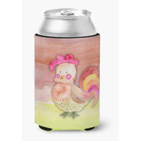 "Caroline's Treasures Rooster Watercolor Decorative Can Hugger, Multicolor"