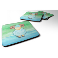 "Caroline's Treasures Ram Sheep Watercolor Decorative coasters, 3.5, Multicolor"