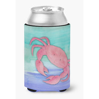 "Caroline's Treasures Crab Watercolor Decorative Can Hugger, Multicolor"