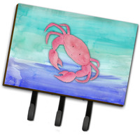 "Caroline's Treasures Crab Watercolor Wall Hook, Triple, Multicolor"