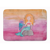 "Caroline's Treasures Blonde Mermaid Watercolor Floor Mat, 19"" x 27"", Multicolor"