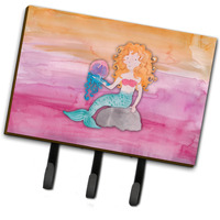 "Caroline's Treasures Blonde Mermaid Watercolor Wall Hook, Triple, Multicolor"