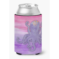 "Caroline's Treasures Octopus Watercolor Decorative Can Hugger, Multicolor"