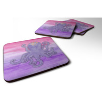 "Caroline's Treasures Octopus Watercolor Decorative coasters, 3.5, Multicolor"