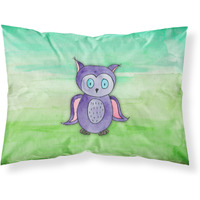 "Caroline's Treasures Purple Owl Watercolor Pillowcase, Standard, Multicolor"
