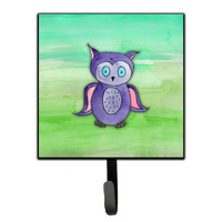 "Caroline's Treasures Purple Owl Watercolor Wall Hook, Small, Multicolor"