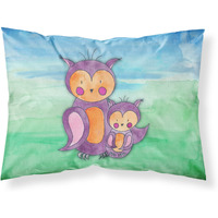 "Caroline's Treasures Momma and Baby Owl Watercolor Pillowcase, Standard, Multicolor"