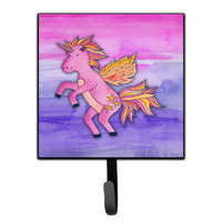 "Caroline's Treasures Pink Unicorn Watercolor Wall Hook, Small, Multicolor"
