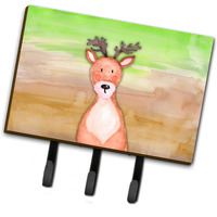 "Caroline's Treasures Deer Watercolor Wall Hook, Triple, Multicolor"