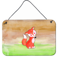 "Caroline's Treasures Fox Watercolor Metal Print, 8"" x 12"", Multicolor"
