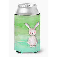 "Caroline's Treasures Bunny Rabbit Watercolor Decorative Can Hugger, Multicolor"