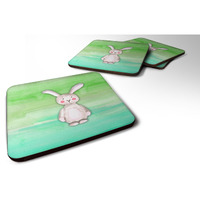 "Caroline's Treasures Bunny Rabbit Watercolor Decorative coasters, 3.5, Multicolor"