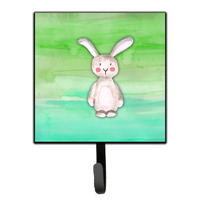 "Caroline's Treasures Bunny Rabbit Watercolor Wall Hook, Small, Multicolor"