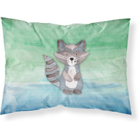 "Caroline's Treasures Raccoon Watercolor Pillowcase, Standard, Multicolor"