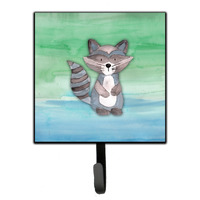 "Caroline's Treasures Raccoon Watercolor Wall Hook, Small, Multicolor"