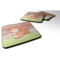 "Caroline's Treasures Squirrel Watercolor Decorative coasters, 3.5, Multicolor"
