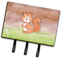 "Caroline's Treasures Squirrel Watercolor Wall Hook, Triple, Multicolor"