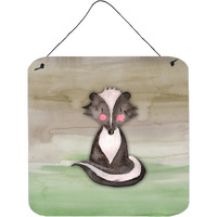 "Caroline's Treasures Badger Watercolor Metal Print, 6"" x 6"", Multicolor"