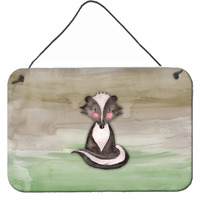 "Caroline's Treasures Badger Watercolor Metal Print, 8"" x 12"", Multicolor"