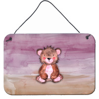 "Caroline's Treasures Bear Cub Watercolor Metal Print, 8"" x 12"", Multicolor"