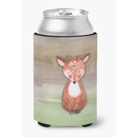 "Caroline's Treasures Baby Deer Watercolor Decorative Can Hugger, Multicolor"