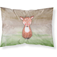"Caroline's Treasures Baby Deer Watercolor Pillowcase, Standard, Multicolor"