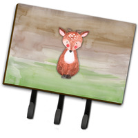 "Caroline's Treasures Baby Deer Watercolor Wall Hook, Triple, Multicolor"