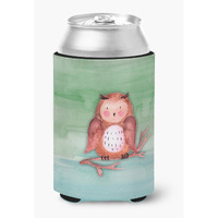 "Caroline's Treasures Brown Owl Watercolor Decorative Can Hugger, Multicolor"