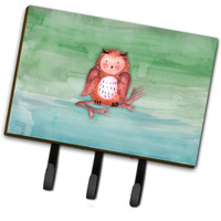 "Caroline's Treasures Brown Owl Watercolor Wall Hook, Triple, Multicolor"