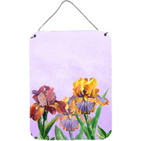 Caroline's Treasures Purple and Yellow Iris Door Hanging Prints wall-decor