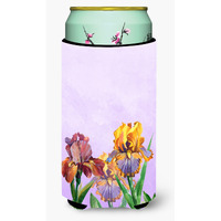 "Caroline's Treasures BB7445TBC Purple and Yellow Iris Tall Boy Hugger cold-beverage-koozies, Multicolor"