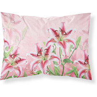 Pink Lillies Fabric Standard Pillowcase