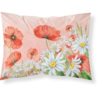 Poppies and Chamomiles Fabric Standard Pillowcase