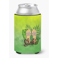 "Caroline's Treasures BB7449CC Aloha Flip Flops Can or Bottle Hugger cold-beverage-koozies, Multicolor"