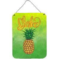 "Caroline's Treasures Aloha Pineapple Welcome Door Hanging Prints wall-decor, Multicolor"