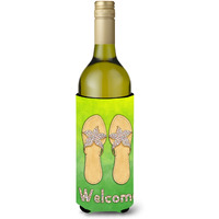 "Caroline's Treasures BB7454LITERK Flip Flops Welcome Wine Bottle Hugger cold-beverage-koozies, 750 ml, Multicolor"