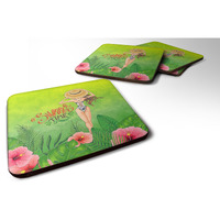 "Caroline's Treasures BB7455FC Summer Time Lady in Swimsuit Foam Set of 4 coasters, Multicolor"