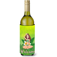 "Caroline's Treasures BB7457LITERK Welcome Lady in Bikini Summer Wine Bottle Hugger cold-beverage-koozies, 750 ml, Multicolor"