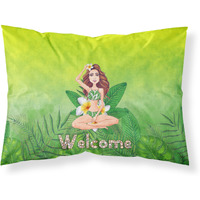 Welcome Lady in Bikini Summer Fabric Standard Pillowcase