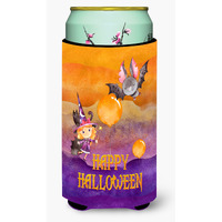 "Caroline's Treasures BB7458TBC Halloween Little Witch and Bat Tall Boy Hugger cold-beverage-koozies, Multicolor"