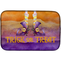 "Caroline's Treasures Halloween Trick Witches Feet Dish Drying Mat, 14 x 21, Multicolor"