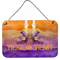 "Caroline's Treasures Halloween Trick Witches Feet Door Hanging Prints wall-decor, Multicolor"