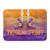 "Caroline's Treasures Halloween Trick Witches Feet Machine Washable Memory Foam Mat doormats, Multicolor"