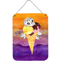"Caroline's Treasures Halloween Sweets Ice Cream Skull Door Hanging Prints wall-decor, Multicolor"
