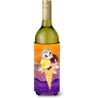 "Caroline's Treasures BB7464LITERK Halloween Sweets Ice Cream Skull Wine Bottle Hugger cold-beverage-koozies, 750 ml, Multicolor"