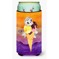 "Caroline's Treasures BB7464TBC Halloween Sweets Ice Cream Skull Tall Boy Hugger cold-beverage-koozies, Multicolor"